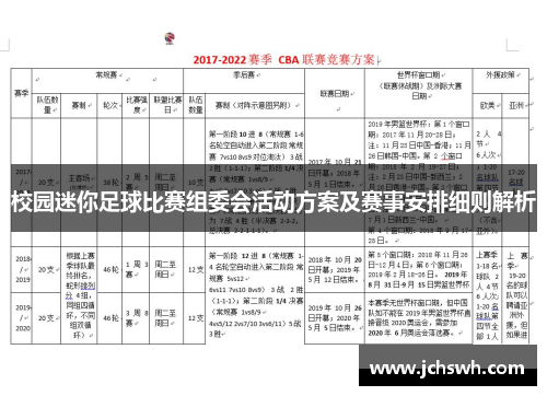 校园迷你足球比赛组委会活动方案及赛事安排细则解析